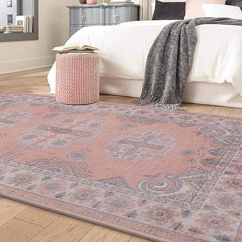 Area Rugs Machine Washable : 3x5ft Stain Resistant Throw Rug Entryway Runner Non Skid Laundry Floor Mat Under Desk Carpet Entry Rug Boho for Inside House Bedside Kitchen Hallway Foyer