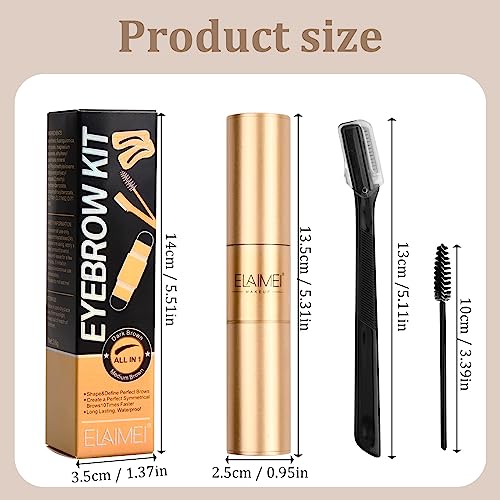 Kit di Timbri per Sopracciglia, 2 Colori in