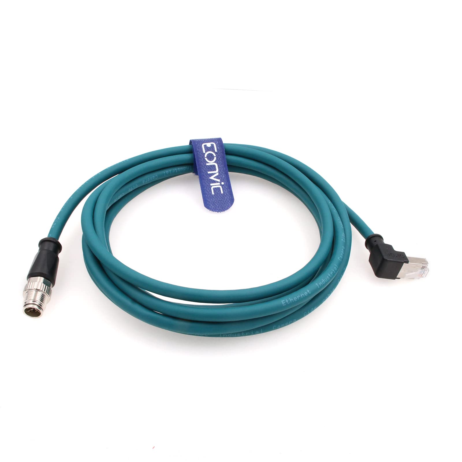 Eonvic Ethernet Shielded Cable M12 X-Type 8 Position to RJ45 Waterproof Industrial Network High Flex Cable for Cognex - Image 3