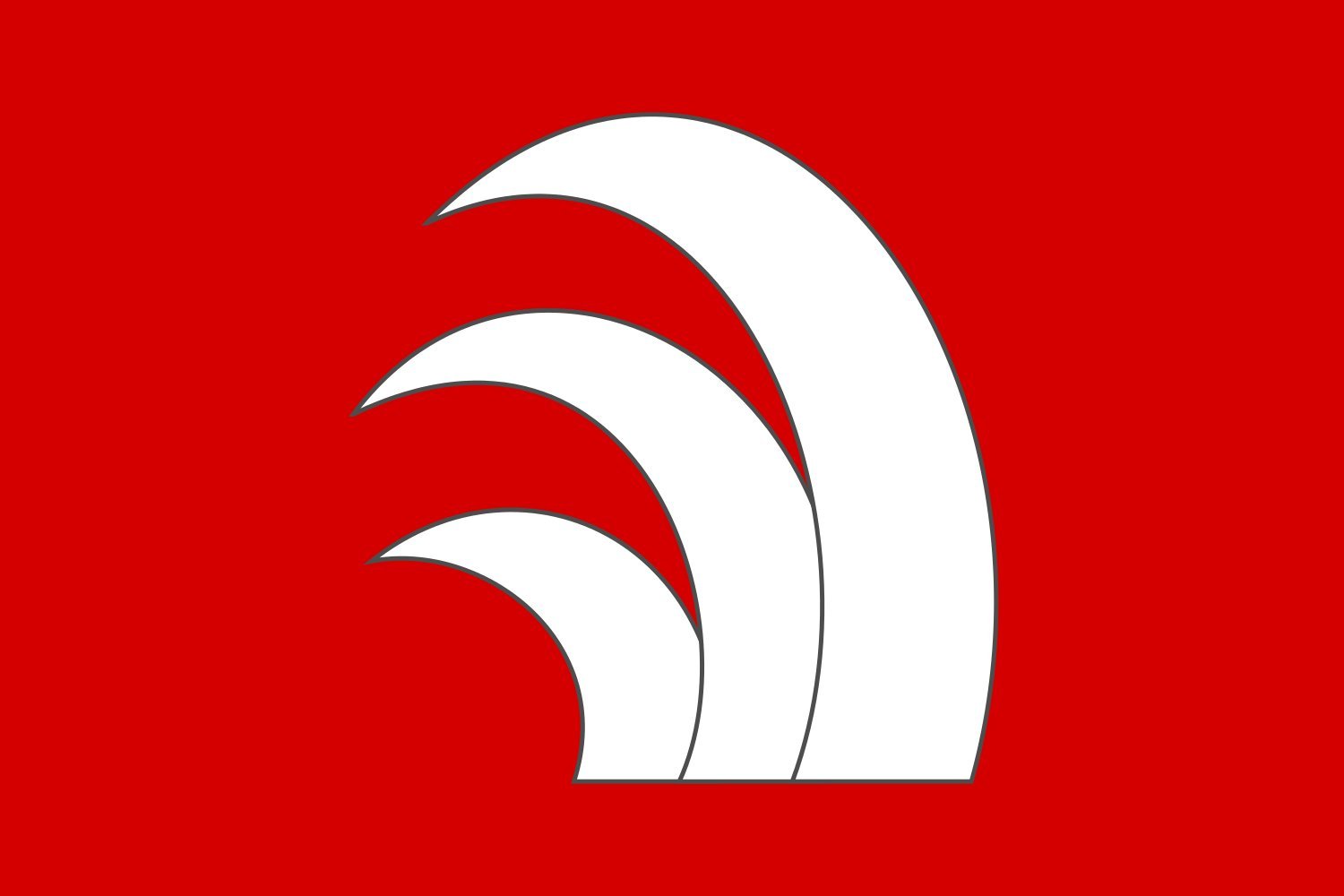 Drapeau Křivsoudov grand format avec lys rouge et bande libre pour mât