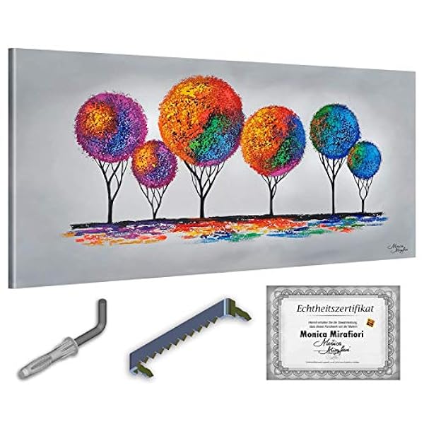 Monica Mirafiori I 100% handgeschilderd I schilderij Lemon Tree 100x50cm | schilderij handgeschilderd | acrylschilderij | zeer grote acrylafbeelding I moderne kunst I kunstafbeeldingen