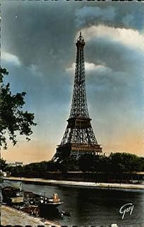 La Tour Eiffel vue de l'avenue de Tokio Paris, France Original Vintage Postcard