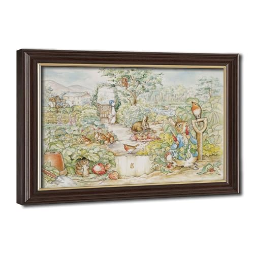 Impression sur toile Peter Rabbit de Beatrix Potter avec suspension haut de gamme