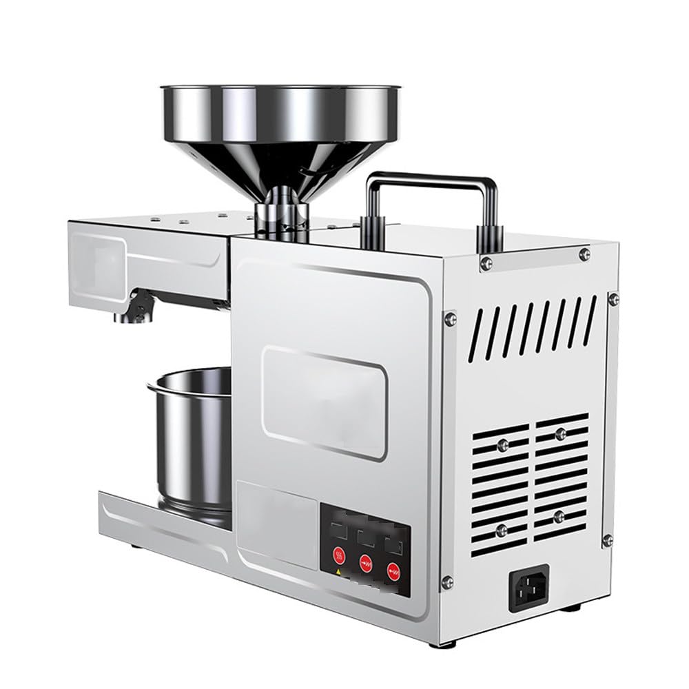 820w Aceitera Eléctrica,Prensa Aceite Oliva,Acero Inoxidable,Prensa En Frío Y Caliente,Control De Temperatura,para Maní,Sésamo,Colza,Lino,Nueces,3-6kg/H