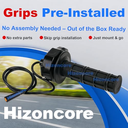 Image of Full Twist Throttle for Super73, Ebike Throttle 3Pin Grip Kit, 12V-72V Plug and Play for Bafang Mid Drive Kit, 7 /8 inch 22mm Handlebar Electric Bike