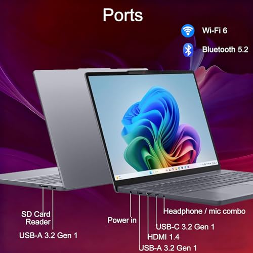 Image of Lenovo IdeaPad Slim 3i Laptop (15.3 inch FHD+,16GB DDR5 RAM, 512GB SSD, Intel Core 3 100U (> i5-1235U)) for Business, Home, 1080p IR Webcam, Backlit KB, 17-Hr Long Battery Life, Wi-Fi 6, Win 11 Home