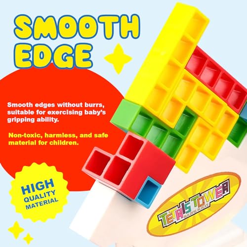 Clavzo CVZ001 Tetra Tower Game - 48 Pcs Tetra Tower Stacking Game thumb #5