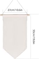 Vista 4 de FLYPARTY Pancarta esmaltada para pared, lienzo en blanco para botones (beige grande)