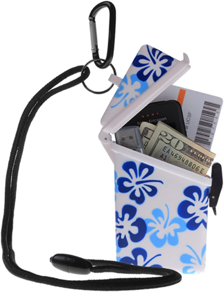 Witz Flower Keep-It-Safe 4.3in x 2.7in Secure Waterproof Container (Blue)