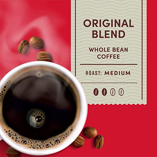 Tim Hortons Whole Bean Original, Medium Roast Coffee, Made with 100% Arabica Beans, 12 Ounce Bag, 6-Pack - Thumbnail 2