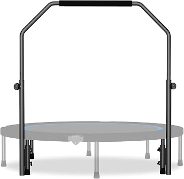 Fitness Rebounder Handle Bar Accessory for 40" Round Mini Trampoline with Foam Handle, Fitness Trampoline Handle Bar Fit for Straight Leg Within 2.5CM/0.98IN Dia Trampoline Not Included