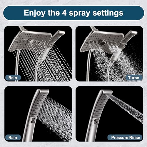 Bright Showers PSS3919-92 Shower Head Combo With Two Spray Setting , Fixed Shower Head And Handheld thumb #1