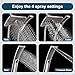 BRIGHT SHOWERS High Pressure Shower Head Combo with Two Spray Setting Fixed Shower Head and Two Spray Settings Handheld Shower Head with Grey Face, Brushed Nickel
