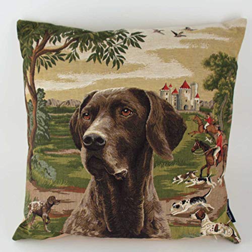 440s Gobelin Kissen Jagd-Hund Deutsch Kurzhaar ca. 45x45 cm | MM-EVKSHJL | 8716522063424 Cover