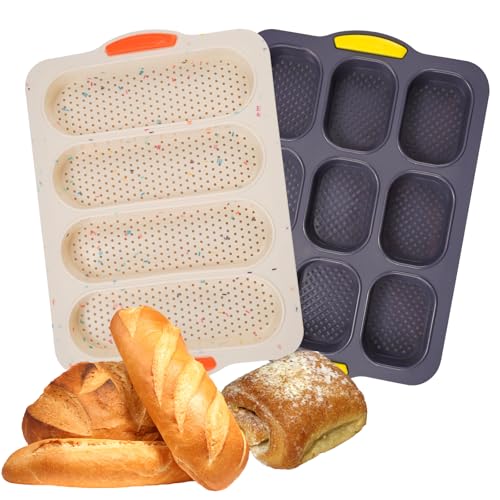 Holzsammlung 2 Pièces Silicone Moulle à Baguette, Moule Perforé A...