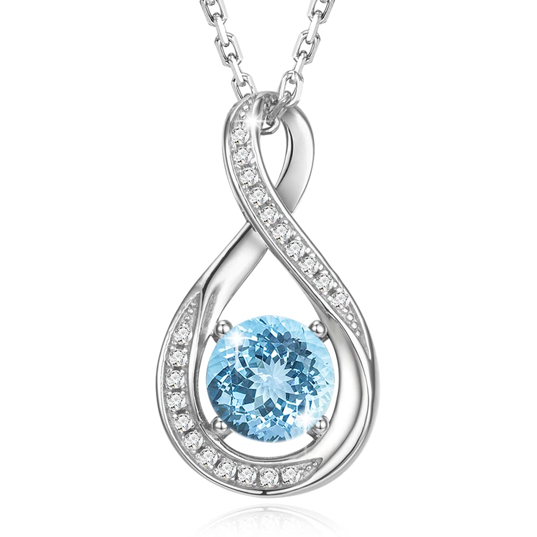 GEMLANTO Infinity Birthstone Necklace