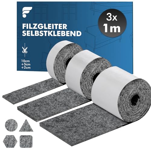 shinfly Filzgleiter Selbstklebend 4mm Dicker, Filz Selbstklebend Möbelgleiter(100cm*10cm+100cm*5cm+100cm*2cm), Schneiden Sie Jede Form, Stark Klebendes Filzgleiter für Stühle Möbel - Dunkelgrau shinfly Filzgleiter Selbstklebend 4mm Dicker, Filz Selbstklebend Möbelgleiter(100cm*10cm+100cm*5cm+100cm*2cm), Schneiden Sie Jede Form, Stark Klebendes Filzgleiter für Stühle Möbel - Dunkelgrau