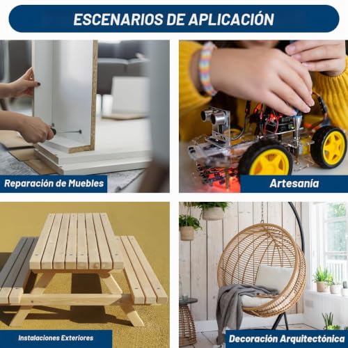 Miniatura 6 de Drenky 50 Piezas M3x10mm Delgado Tornillo Torx Autorroscante En Acero Inox A2 V2a Tornillos Roscachapas Autoperforantes De Cabeza Plana Para Fijación En Madera Y Proyectos Diy