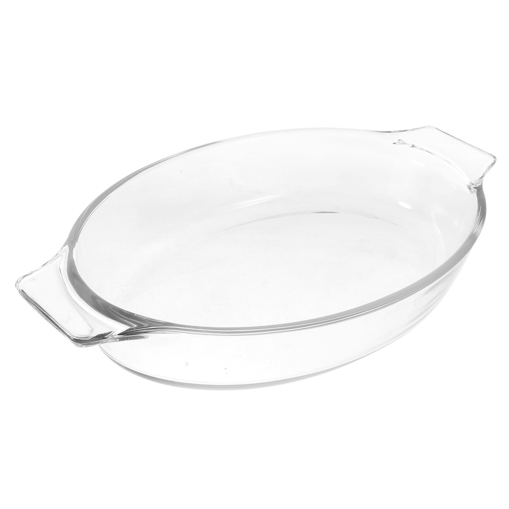Plat à pâtisserie verre ovale PartyKindom avec poignées pour four