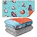 Sweetzer & Orange Weighted Blanket for Kids 5lbs Heavy Blanket, Best for 42-63lb Children - Warming and Cooling Weighted Comforter with Minky Cover (5lb, Sleepy Animals)
