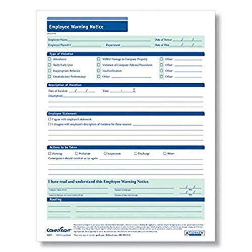 ComplyRight Employee Warning Notice 50PK