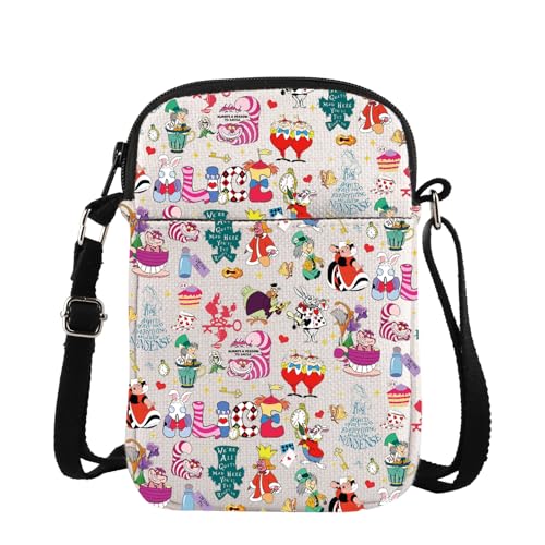 TSOTMO Cartoon Merch Crossbody Bag for Cartoon Fans Princess Gift WDW Trip Bag Bookish Literary Magic Gift (Wonder Cross)
