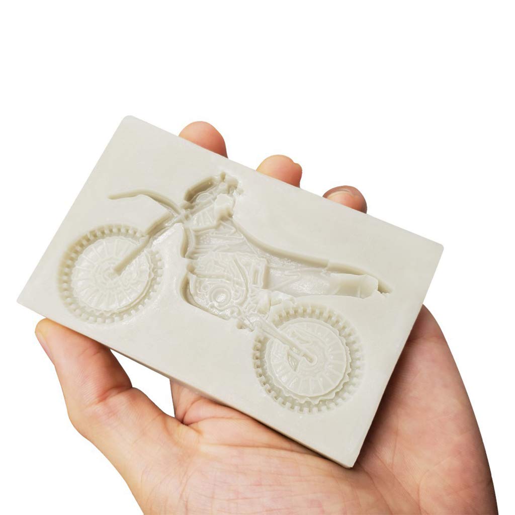 3D Motocicleta Moldes de Silicona Sugarcraft Cake Decorating Fondant Mold DIY Baking