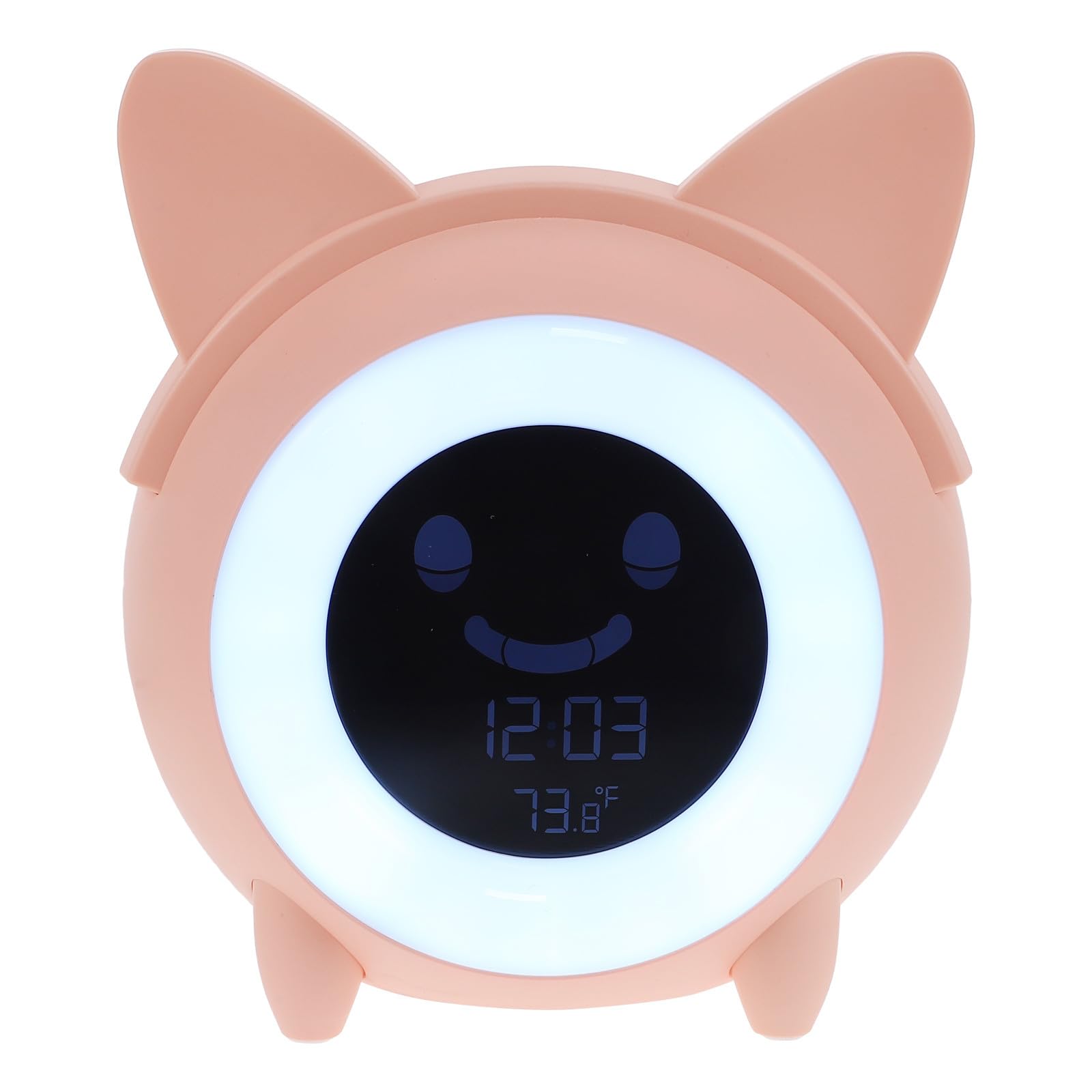 Réveil numérique rose pour chambre fille et garçon avec lampe de nuit moderne