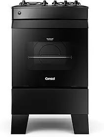 Consul Fogão 4 bocas Preto Consul com mesa esmaltada - CFO4ZAE Bivolt