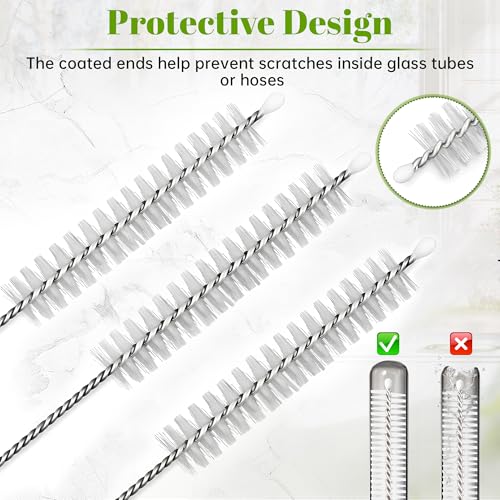 Image of Straw Cleaner Brush Set, 10 Pieces 10 Inch Stainless Steel Handle Straw Brush Set, Extra Long Straw Brush for Tumbler, Sippy Cup, Water Bottle and Tubes