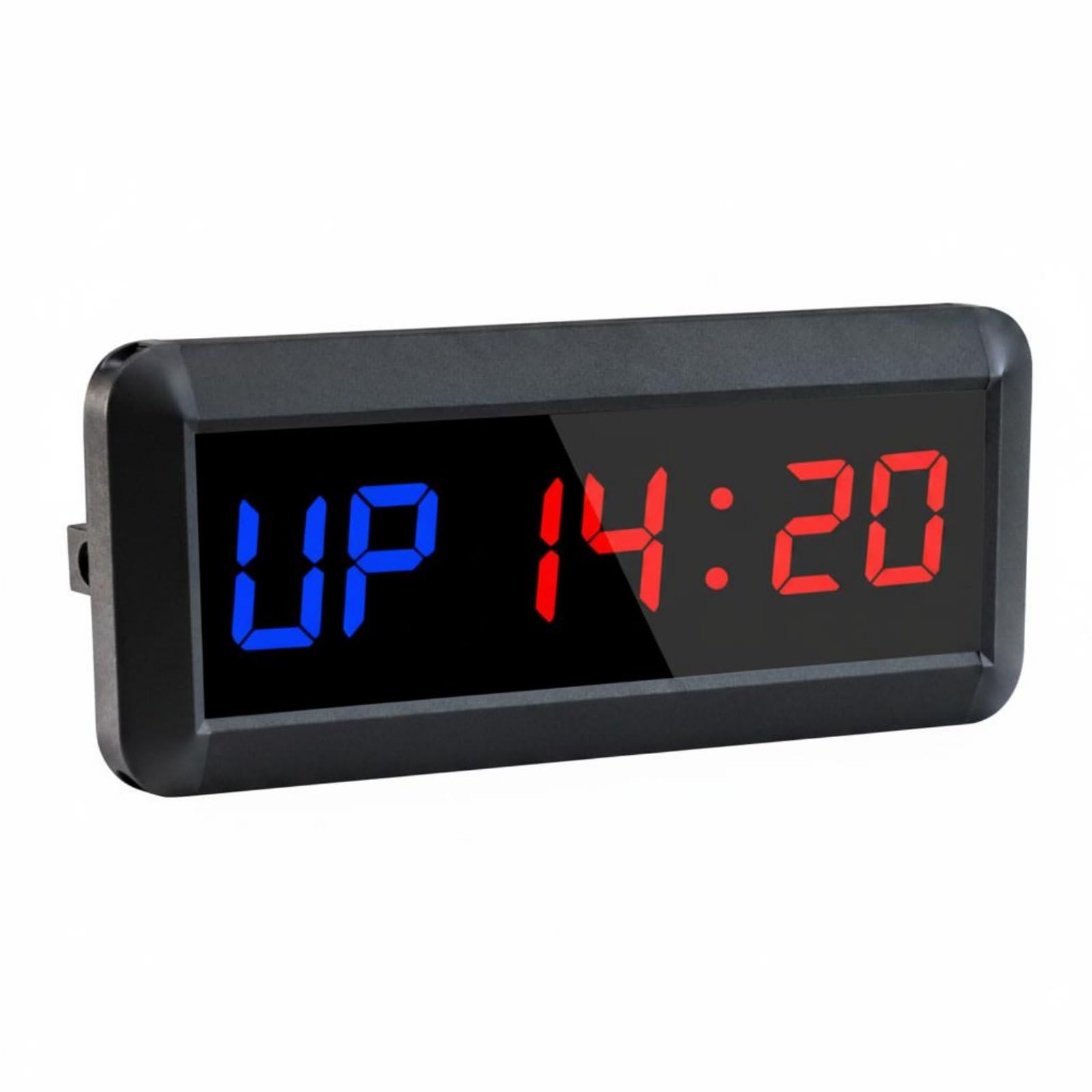 Multiple Timing Modes Multifunction LED Timer Adjustable Brightness LED Interval Timer Wireless Controller Control Workout Gear Wall Mount for Fitness Studio, Blue Red | Sporting Goods-image-8