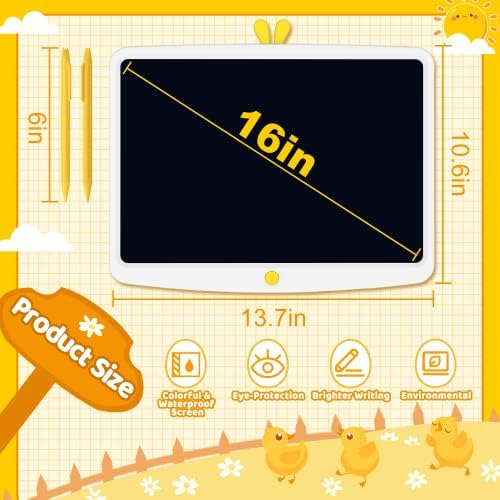 TUGAU LCD Writing Tablet for Kids,16.5 Inch Large Screen Doodle Board Writing Pad, Erasable Electronic Drawing Writing Pads, Educational and Learning Girls Gifts Toys for 3 4 5 6 7 Year Old Girls Boys 5 51PHtAaFcpL. AC