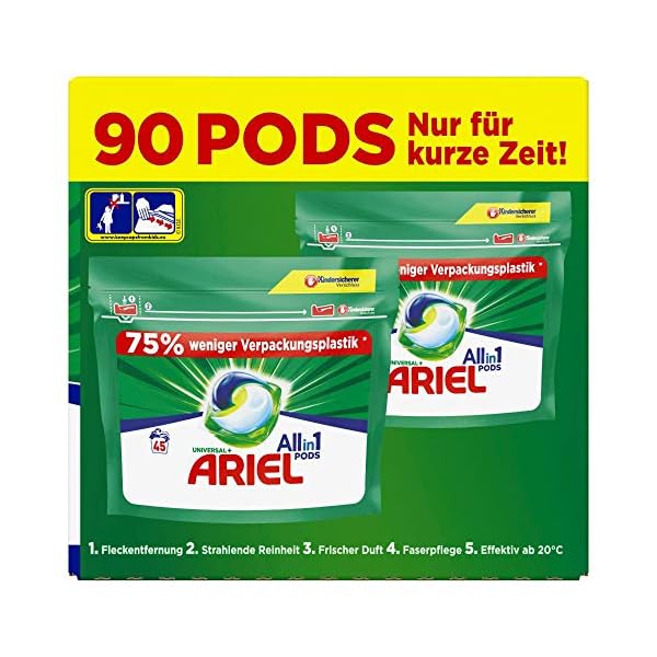 Ariel All-in-1 PODS Universal Strahlend Rein, 24 Waschladungen