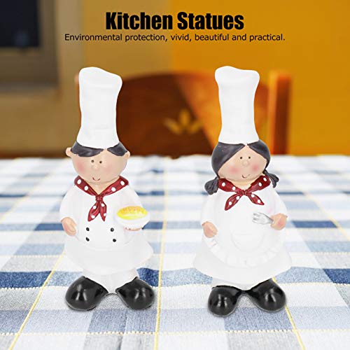 Figurines de chefs italianos de resina para decoración de cocina miniatura 4