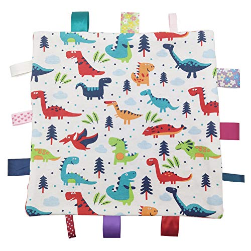 Image of Inchant Baby Security Blanket with Tags - Soft Appease Towel for Newborn Toddlers, Dinosaur Pattern