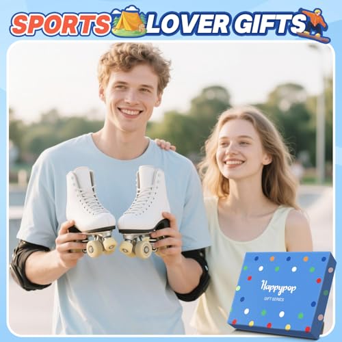 HAPPYPOP Funny Roller Skate Socks - Roller Skating Socks, Skating Gifts Skater Gifts for Women Men - Thumbnail 3