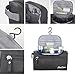 ProCase Toiletry Bag Travel Case with Hanging Hook, Dopp Kit Organizer for Accessories, Shampoo, Cosmetic, Personal Items, Healthcare Bag with Handle, Black