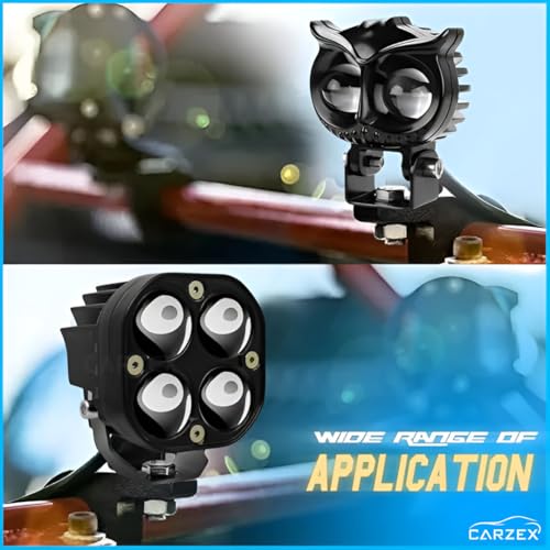 Image of Carzex LED Fog Light Bracket Mounting Clamps for Bikes /Motorcycles Leg Guard Clamp Vertical & Horizontal Mounting Brackets, Rust Free Easy, Durable & Quick Installation, (Set of 2 Pcs)