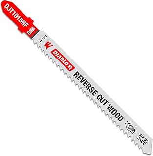 Diablo Bi-Metal Jig Saw Blades for Reverse Wood Cuts - 4", 10 TPI, 5-Pack - DJT101BRF5