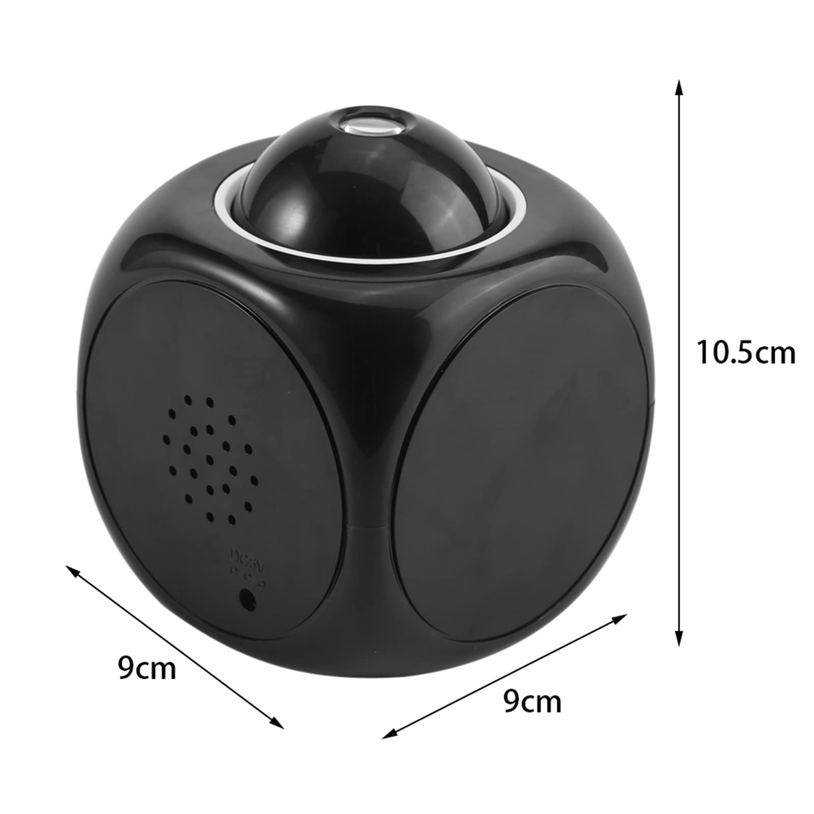 equlup LCD Clock, Electric Bedside Desk Clock Multi Function Digital LCD Wall Projection Voice Talking Temperature Display LED Alarm for Studying Room, Bed Room, Desks