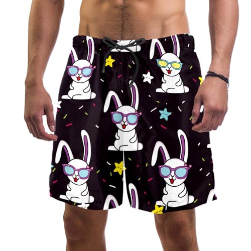 Short de bain homme lapin drôle pour la plage et la piscine en été