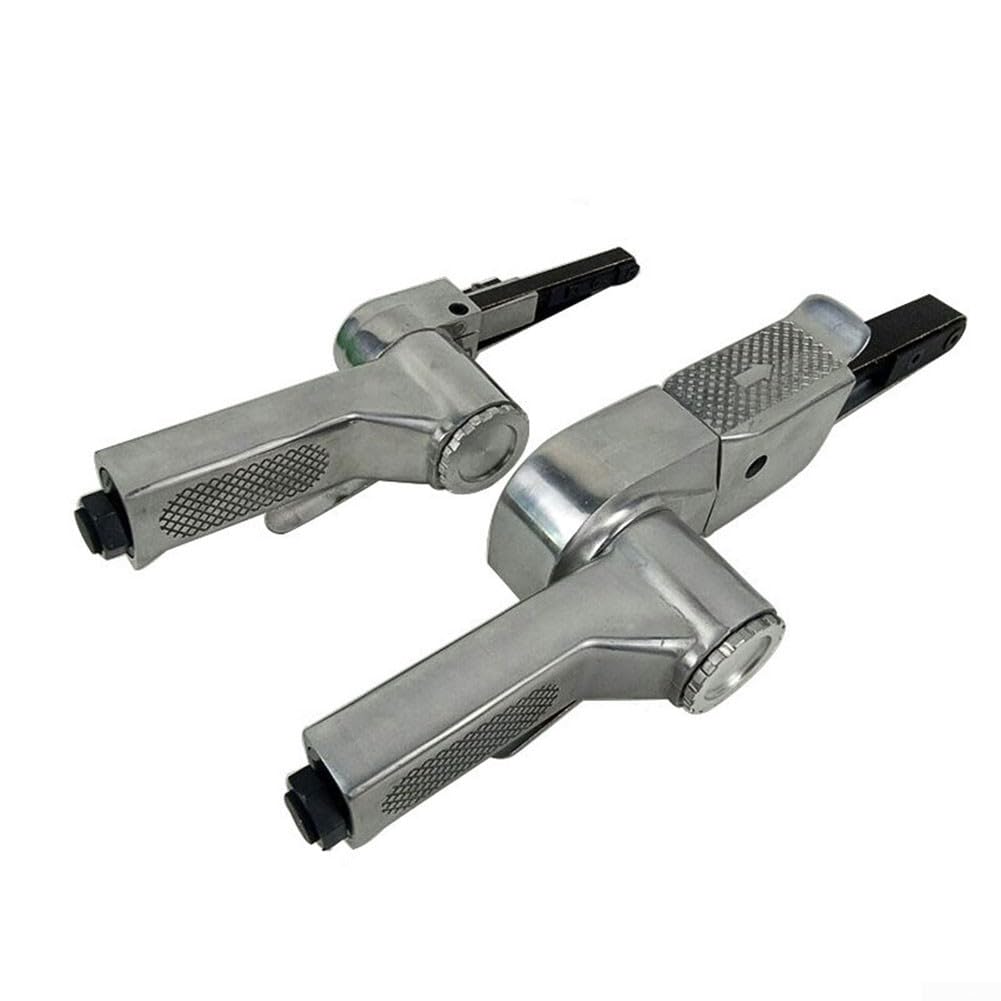 DAZZLEEX Levigatrice a nastro pneumatica Levigatrice a nastro Levigatrice pneumatica Smerigliatrice abrasiva 16000rmp per lucidatura Plastica Alluminio Ferro 20 × 520mm