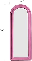 Vista 4 de Espejo de piso, espejo arqueado de longitud completa, espejo de piso independiente, espejo de pared arqueado, espejo grande de longitud al suelo