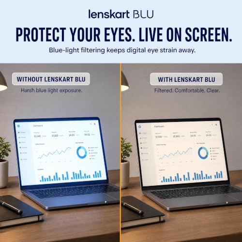 LENSKART BLU Zero Power Blue Cut Computer Glasses, Black - Image 6