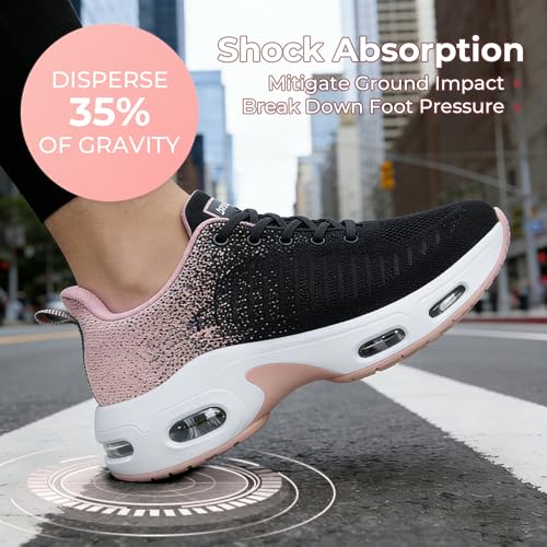 Image of Womens Slip On Tennis Sneakers Walking Running Shoes Easy to Wear