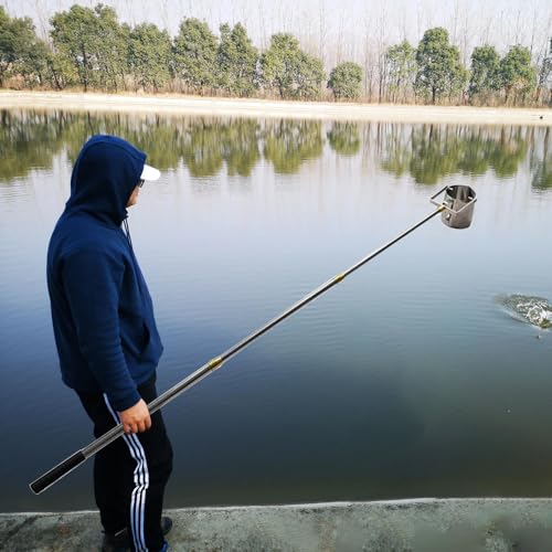 Water Sample Collection Pole - 500ml/1000ml Stainless Steel Rod Pendulum Beaker Sampler Ladle - 150 210 300 400 500 600 Cm Long Water Quality Sample for Remote Water Harvesting(1000ml Cup,Long 110cm-3