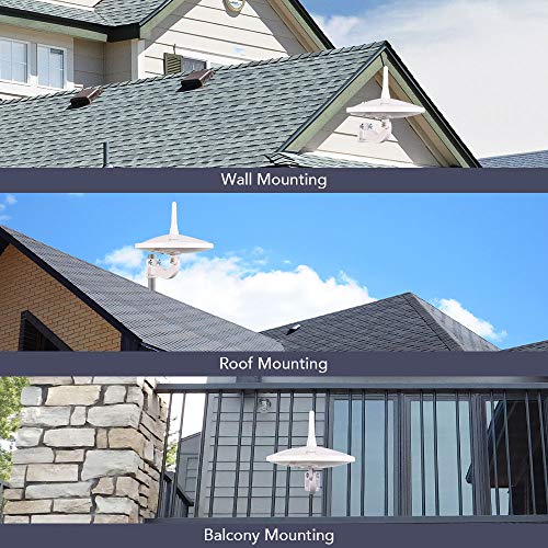 ANTOP UFO 720°Dual-Omni-Directional Outdoor HDTV Antenna Exclusive Smartpass Amplifier &4G LTE Filter,Enhanced VHF/UHF Reception,Fit Outdoor/RV/Attic Use(33ft Coaxial Cable,4K UHD Ready)