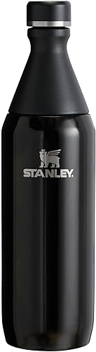 Stanley All Day - Botella delgada de 20 onzas, tapa giratoria con sello a prueba de fugas, diseño delgado para viajes y gimnasio, acero inoxidable