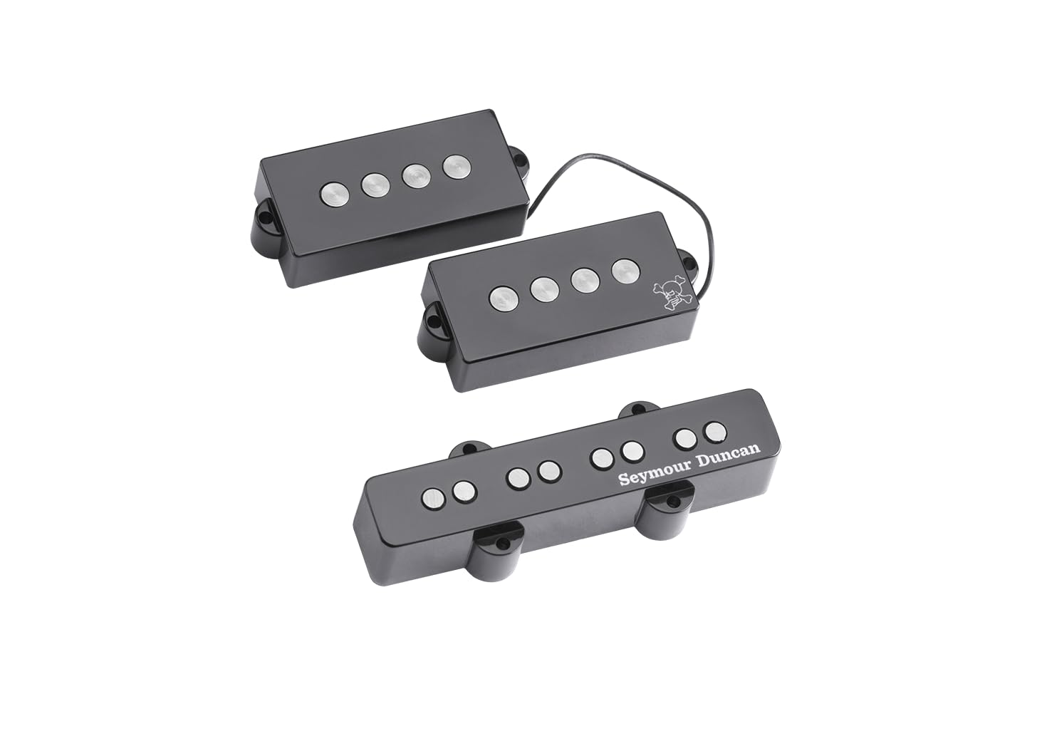 SEYMOUR DUNCAN Micro P-J Bass Signature Duff McKagan, Black Lacquered (ESD DUFF-PJ-BASS-SET)