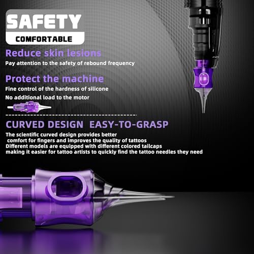 Image of 20PCS Tattoo Cartridge Needles #12 (9RL) Standard Round Liner Tattoo Needles with Membrane Professional Disposable and Safety Tattoo Needles for Tattoo Artists